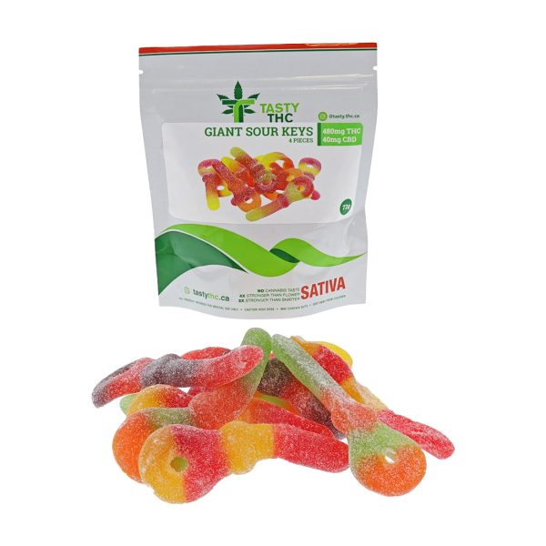 Jumbo Sour Keys (720mg/THC 60mg/CBD) Tasty THC